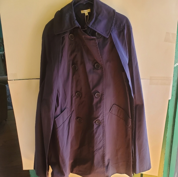 Max Studio London Womens Trench Cape Jacket, Small dknavy - Picture 5 of 7